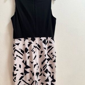Vince Camuto Black and White Patterned Dress